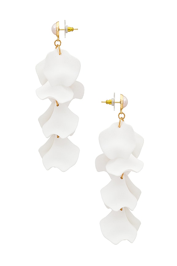 view 2 of 2 PENDIENTES BOUGAINVILLEA in White