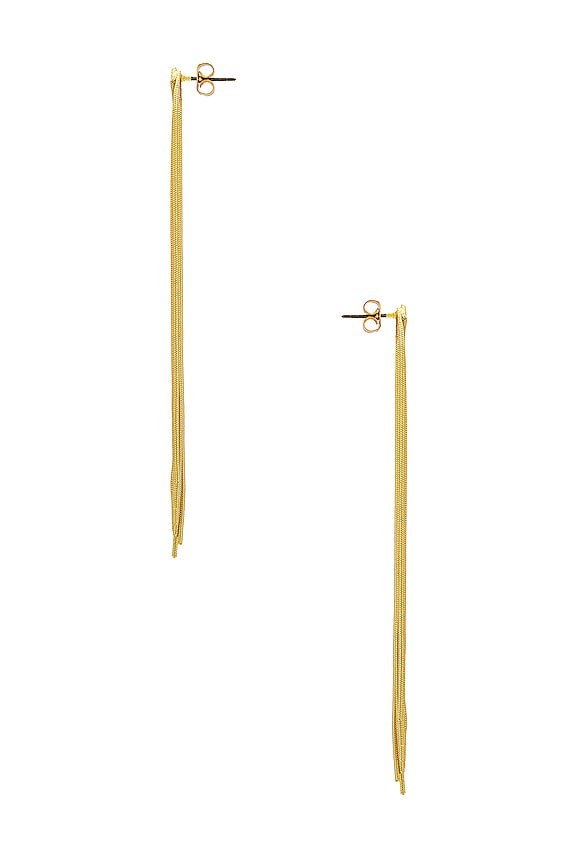 view 2 of 2 Metallic Rain Earrings in Gold