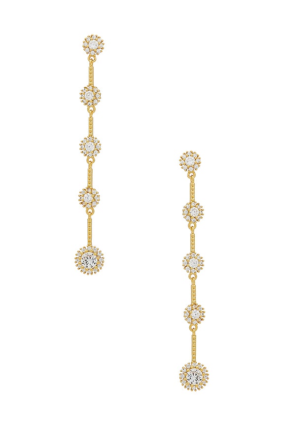 SHASHI Diamond Drop Earrings in Gold | REVOLVE