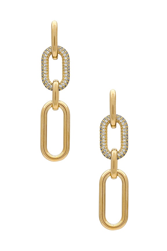 view 2 of 3 Jetsetter Pave Earring in Gold