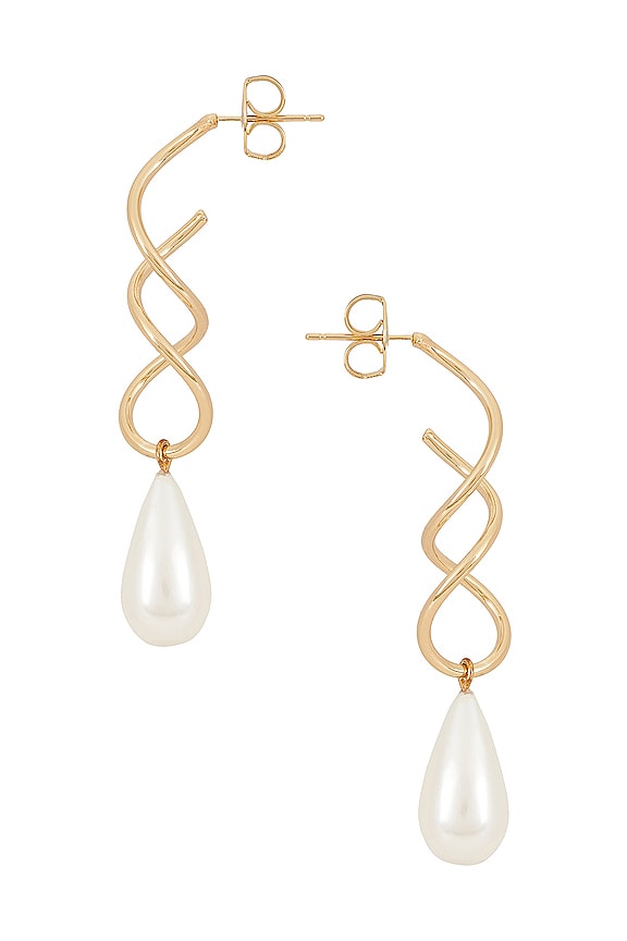 view 2 of 2 PENDIENTES DE PERLA YASAMIN in Gold