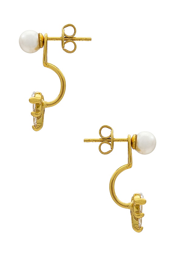 view 2 of 2 Marquise Pearl Ear Jacket in Pearl