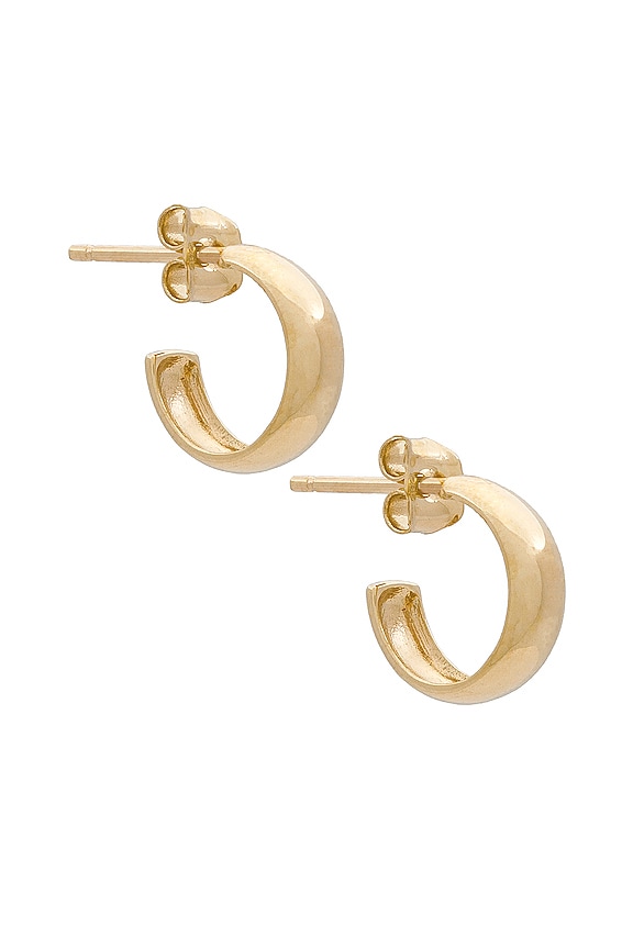 view 1 of 4 Fine 14K Gold Mini Hoops in Gold
