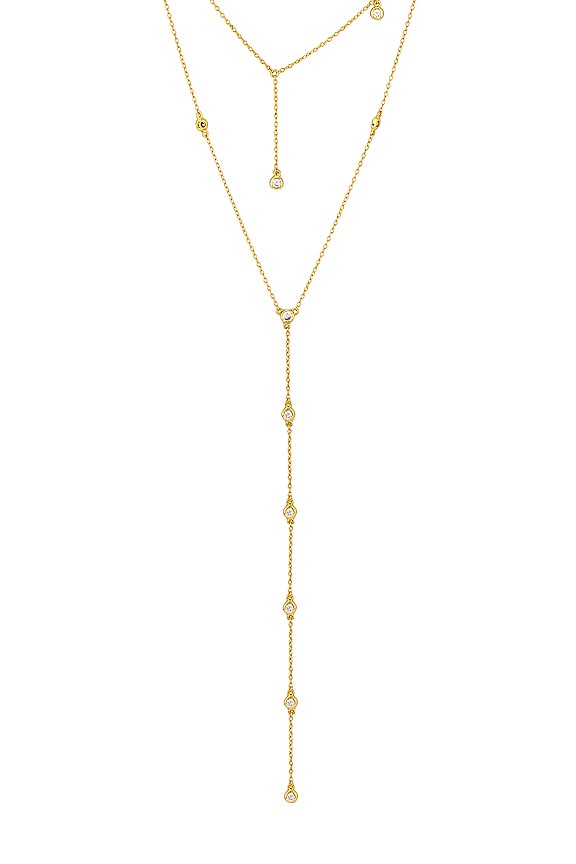 view 2 of 2 Diamond Dangle Lariat in Gold