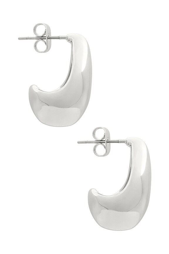 view 2 of 3 X Revolve Mini Hoops in Silver