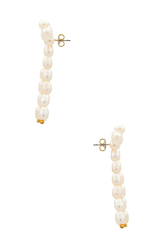 view 2 of 2 PENDIENTE DE LAZO PEARL in Pearl