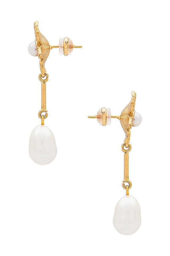 view 2 of 2 Indra Earring in Gold & Pearl