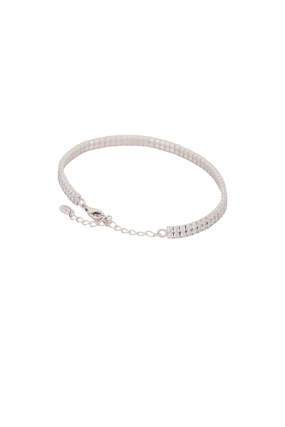 view 2 of 2 Tennis Double Row Bracelet in Silver
