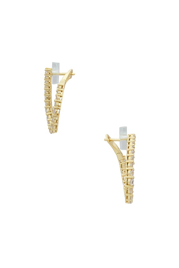 view 2 of 3 BOUCLES D'OREILLES PAVE TWIST in Gold