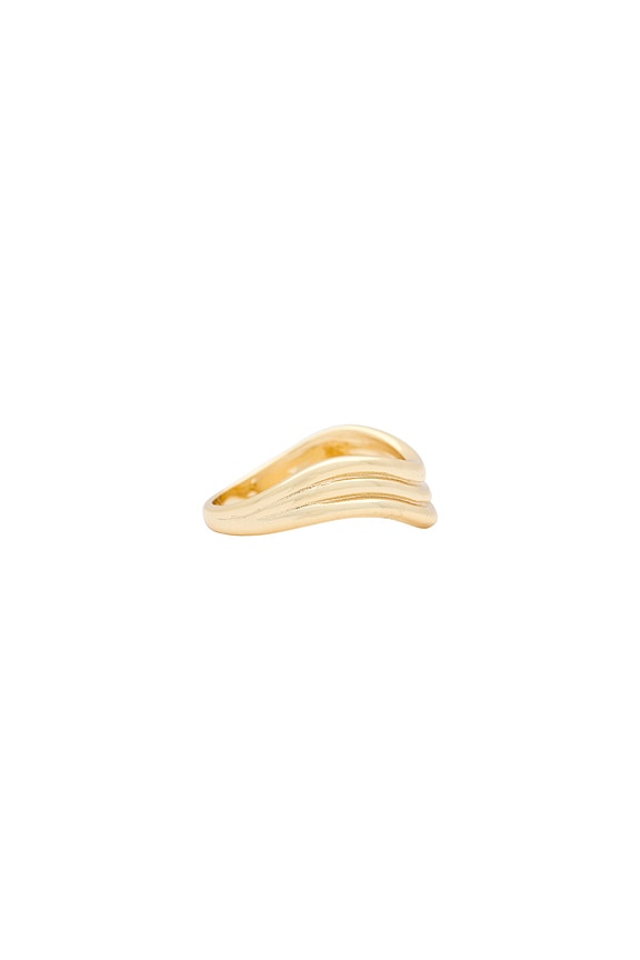 view 2 of 3 Waves Ring in Gold