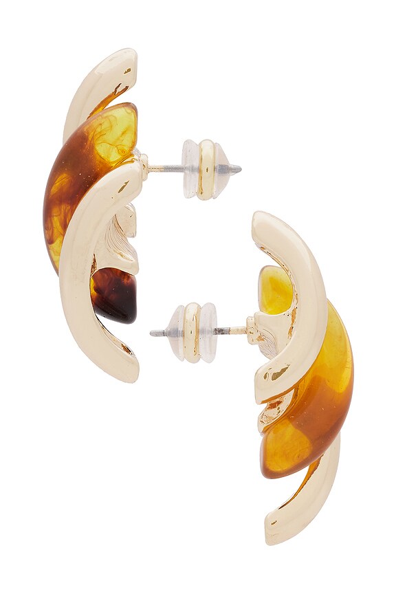 view 2 of 2 ATHENA LUCITE 귀걸이 in Gold