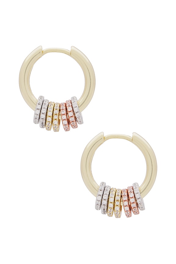 view 2 of 4 Gaia Pave Earring in Gold