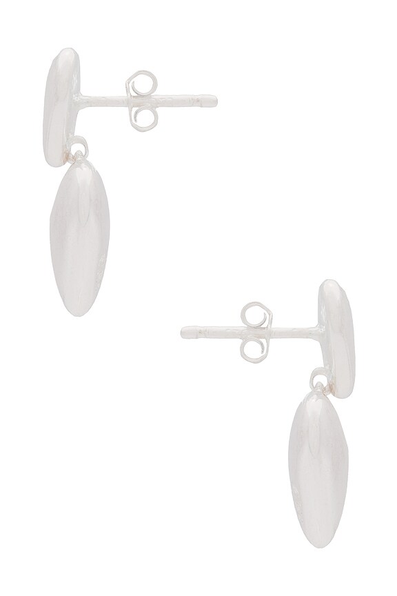 view 2 of 2 BOUCLES D'OREILLES DOUBLE HEART DROP in Silver