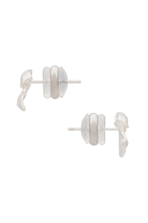 view 2 of 2 Petite Bow Stud in Diamond