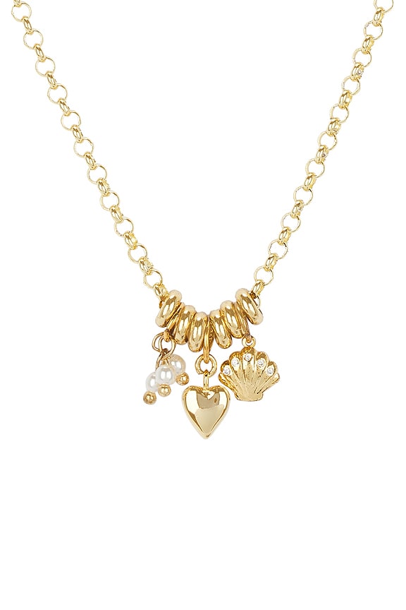 view 2 of 2 COLLAR CHAIN CHARM in Gold