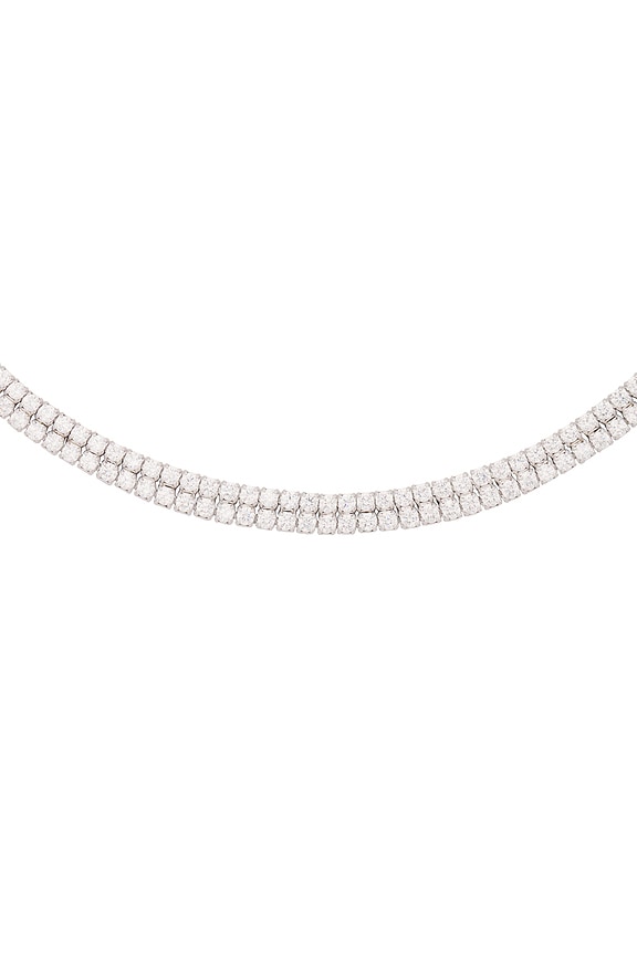 view 2 of 2 Diamond Two Row Tennis Necklace in Diamond