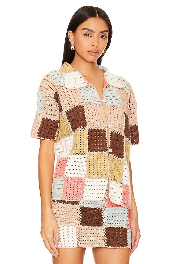 view 2 of 4 CHEMISE EDITH PATCHWORK in Multicolor Shell