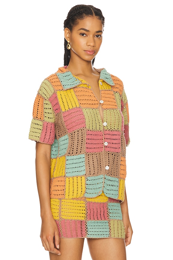 view 2 of 4 Edith Patchwork Shirt in Sandalwood