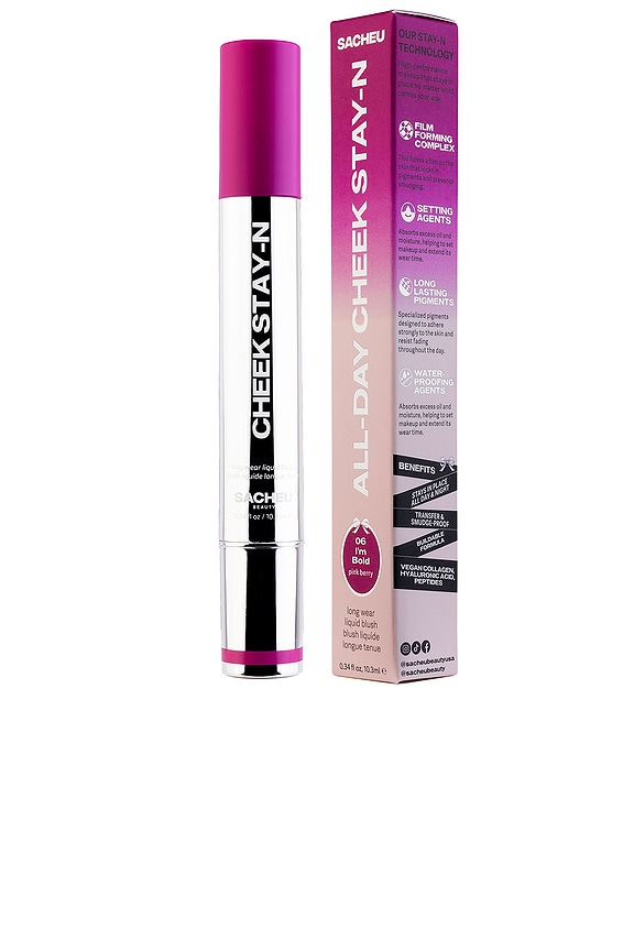 view 2 of 6 COLORETE CHEEK STAY-N ALL DAY LIQUID BLUSH in I'm Bold