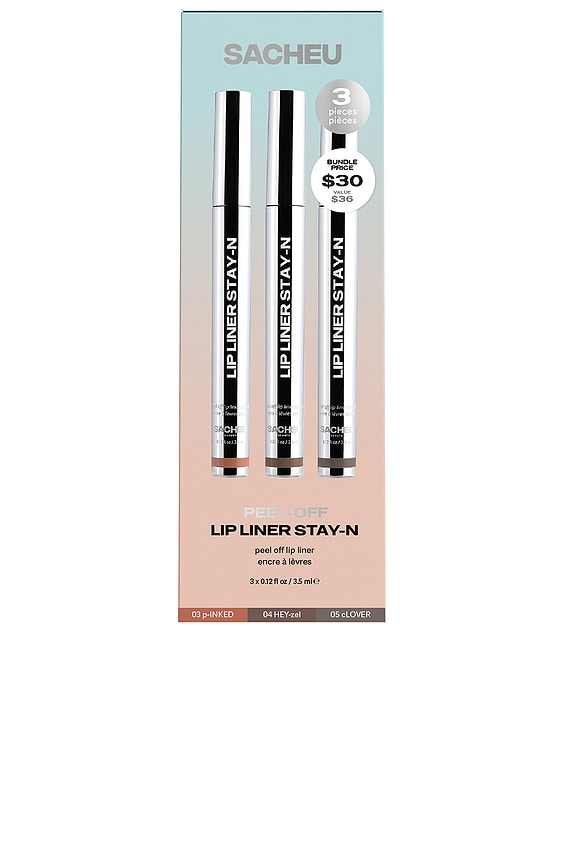 view 2 of 6 Lip Liner STAY-N Deep Bundle in P-inked, Hey-zel & Clover