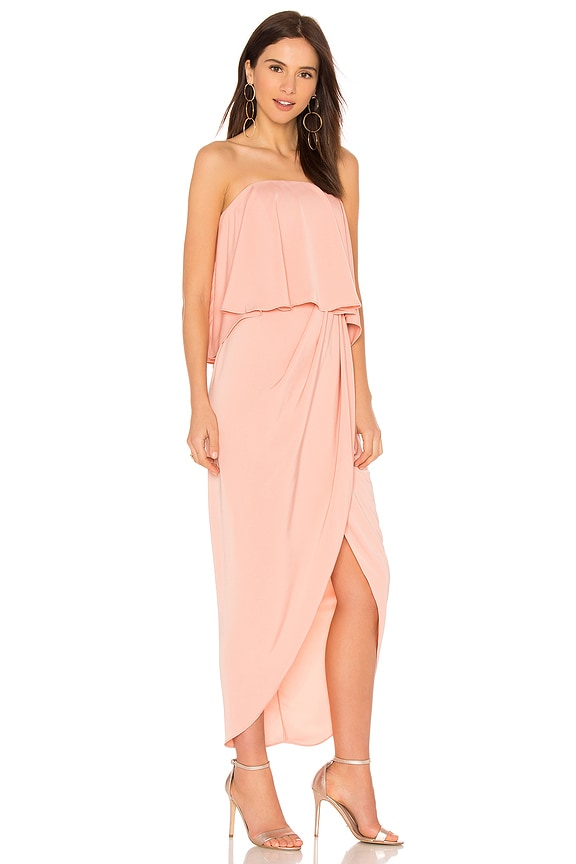 view 2 of 3 Strapless Frill Dress in Dusty Pink