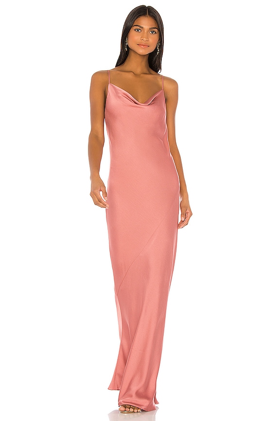 view 1 of 3 Luxe Bias Cowl Slip Dress in Rose
