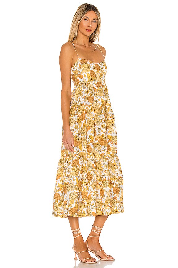 view 2 of 3 Margarita Tiered Midi Dress in Sunflower Multi