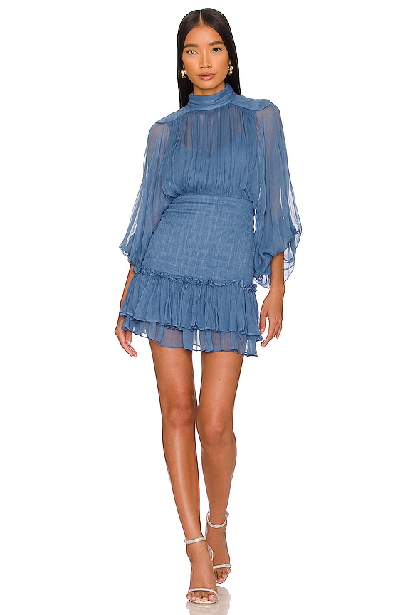 view 1 of 3 Noemi Ruched Mini Dress in Ocean