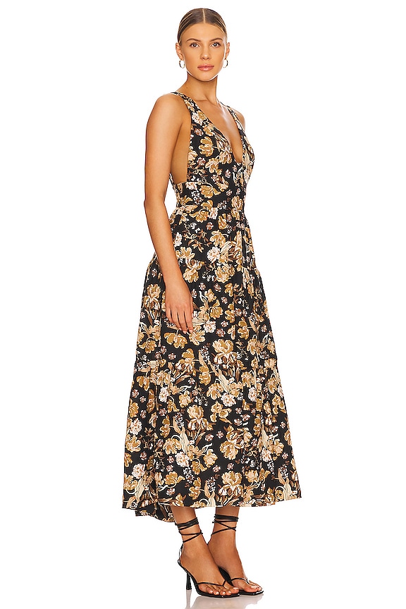 view 2 of 3 Palermo Low Back Midi Dress in Black & Multi