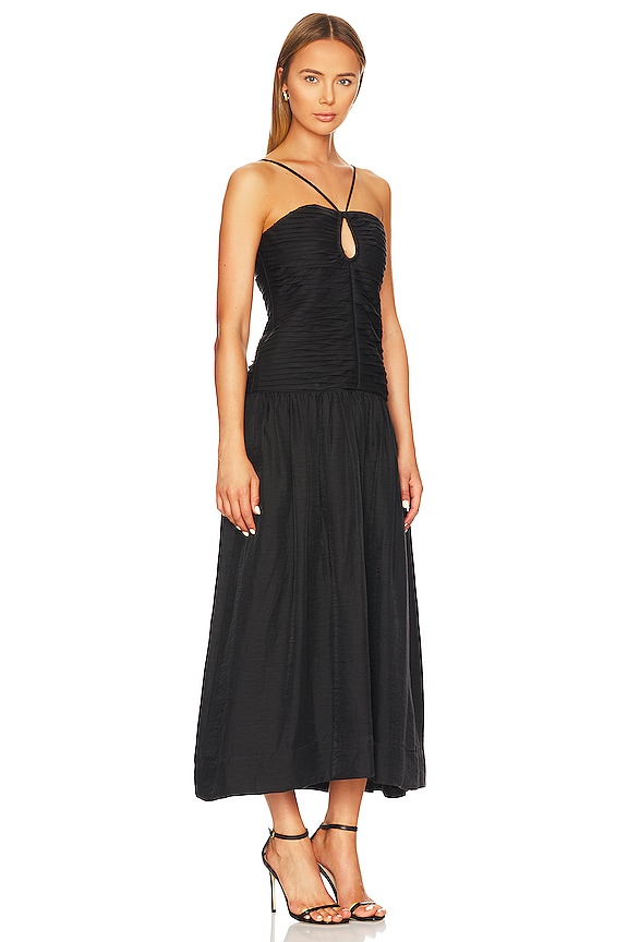 view 2 of 3 Thea Keyhole Midi Dress in Black
