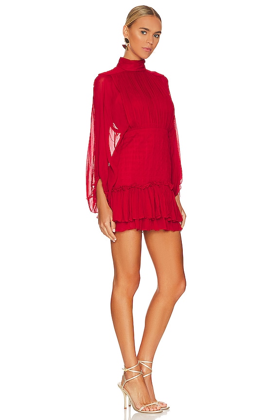 view 2 of 4 Lonie Long Sleeve Mini Dress in Scarlett