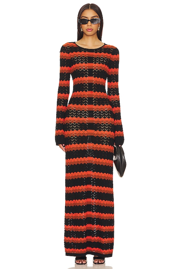 view 2 of 3 Isla Open Back Maxi Dress in Tangerine & Multi