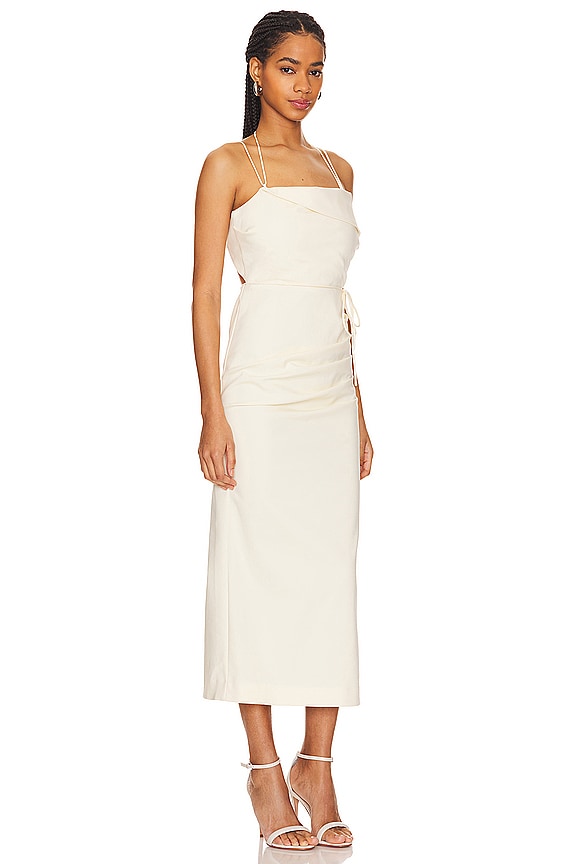 view 2 of 3 Lani Cross Back Midi Dress in Vanilla