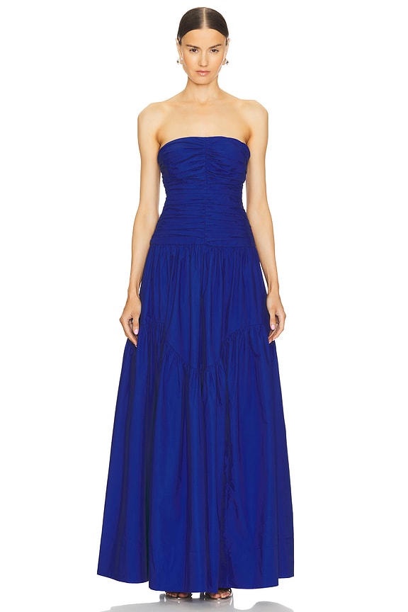 view 2 of 4 Maiori Contour Ruched Maxi Dress in Azure