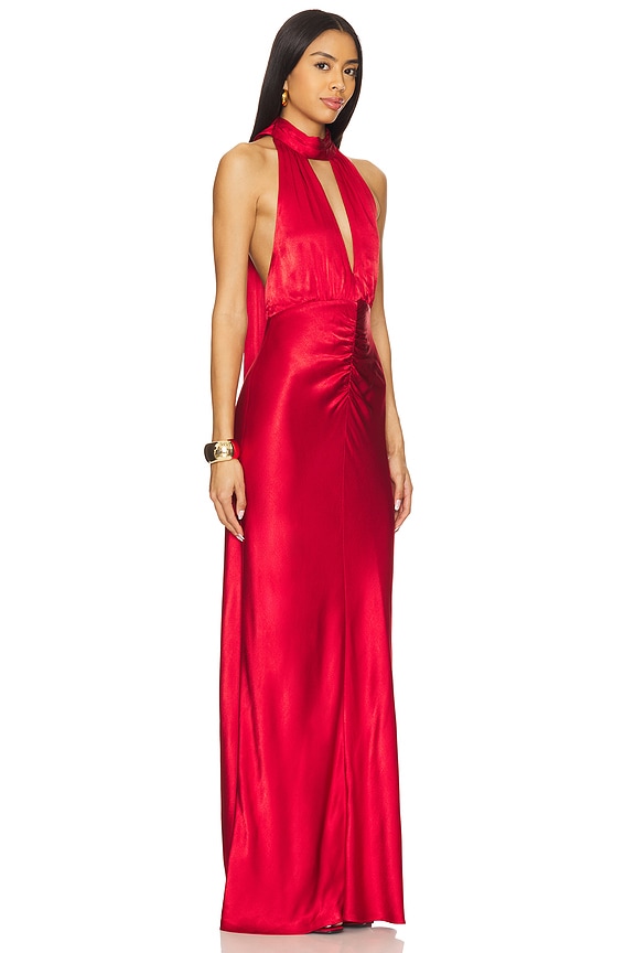 view 2 of 3 Tatum Halter Neck Maxi Dress in Grenadine
