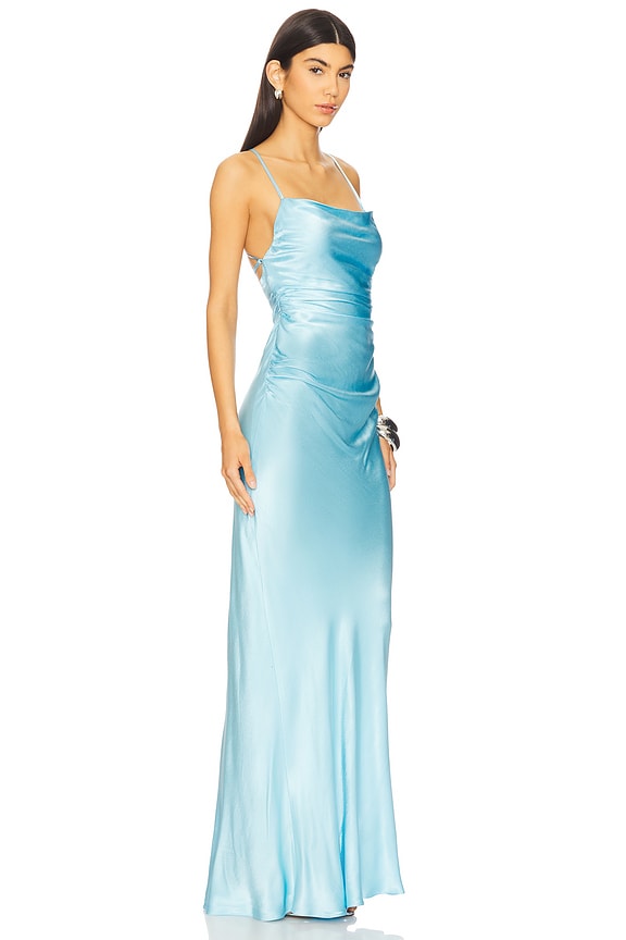 view 2 of 3 La Lune Lace Back Maxi Dress in Iceberg Blue