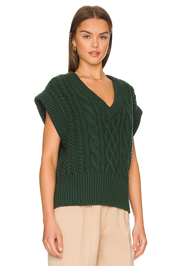 view 2 of 4 Eva Cable Vest in Rosemary