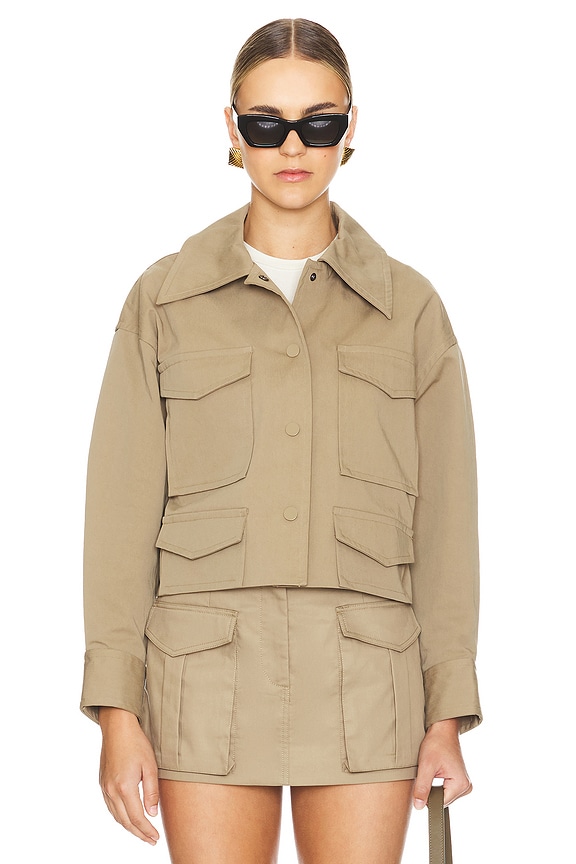 view 2 of 5 KAI 패치 포켓 크롭 재킷 in Grey Khaki