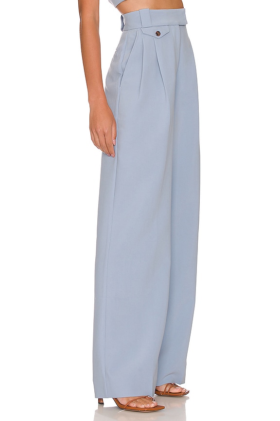 view 2 of 4 Irena High Waisted Tailored Pant in Chalk Blue