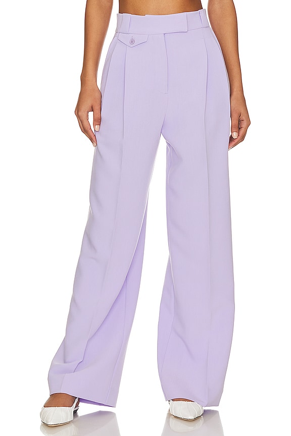 Shona Joy Irena High Waisted Tailored Pant in Lavender | REVOLVE