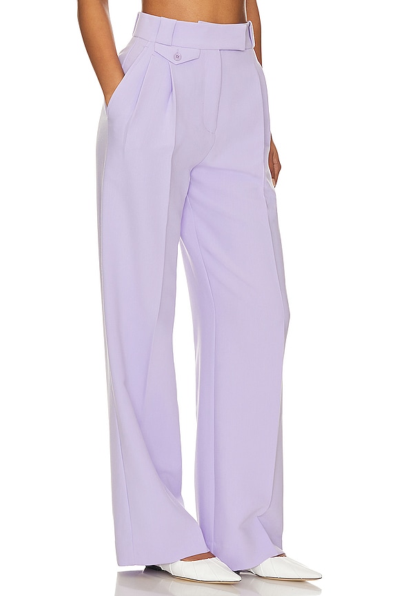view 2 of 4 Irena High Waisted Tailored Pant in Lavender
