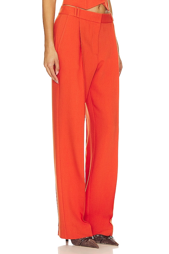 view 2 of 4 Irena Mid Rise Pant in Brick Orange