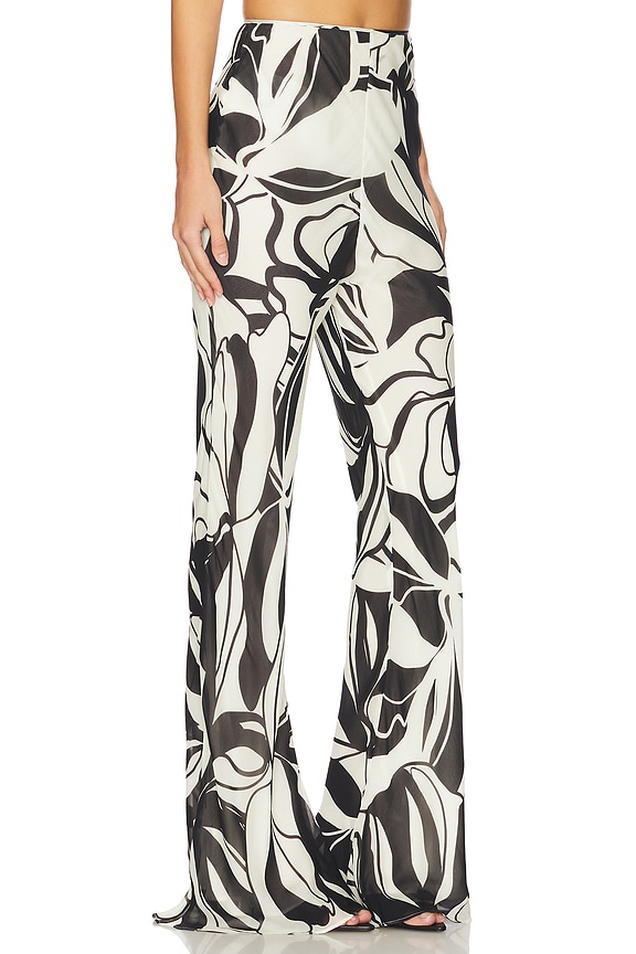 view 2 of 6 Imane Flared Pant in Cream & Black