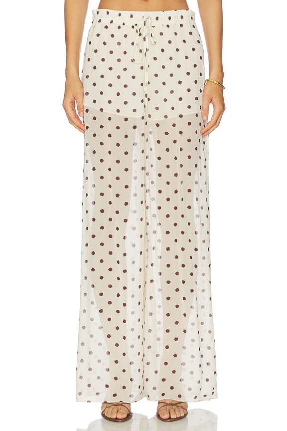 view 1 of 6 Houston Drawstring Pant in Blanc Polka