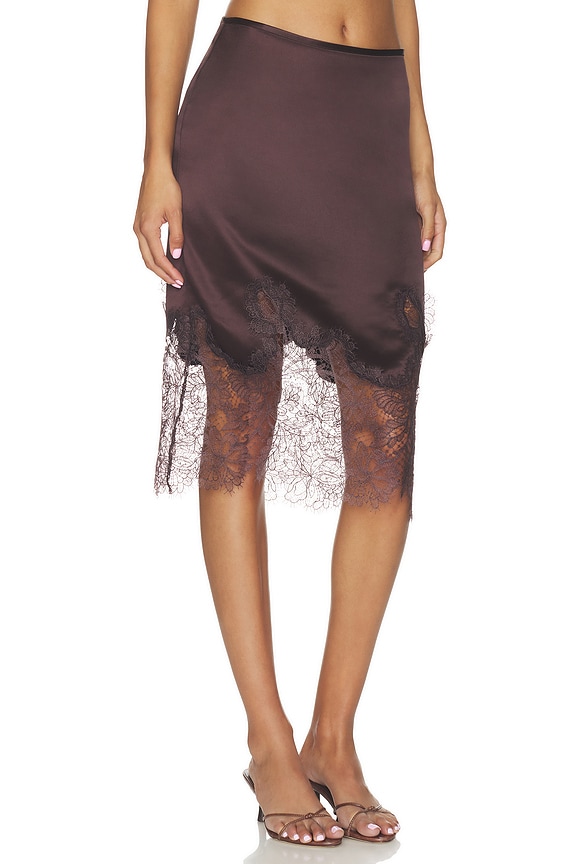 view 2 of 7 FALDA MIDI LUCIA  in Espresso