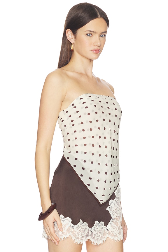 view 2 of 4 Houston Scarf in Blanc Polka