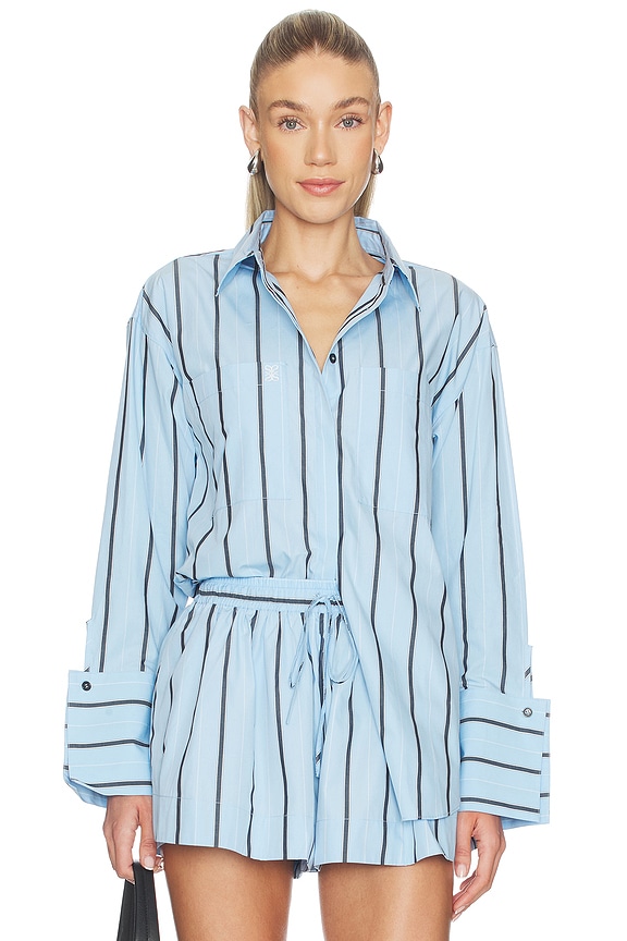 view 1 of 6 Saxon Oversized Shirt in Bather Stripe