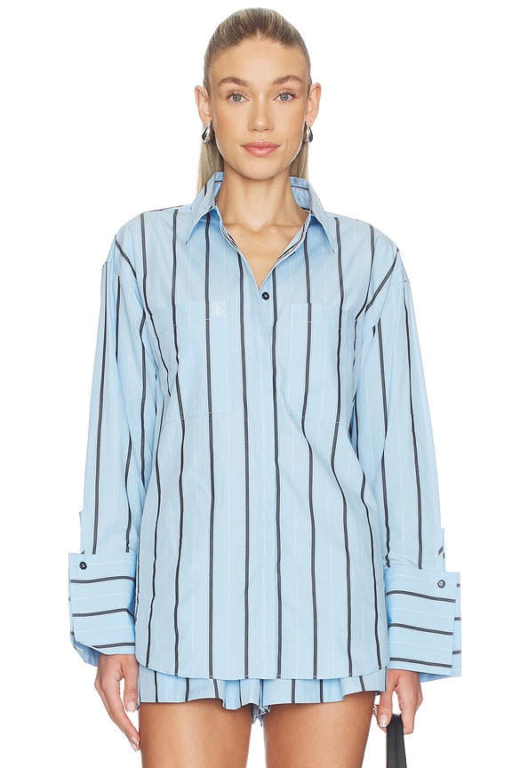 view 2 of 6 Saxon Oversized Shirt in Bather Stripe