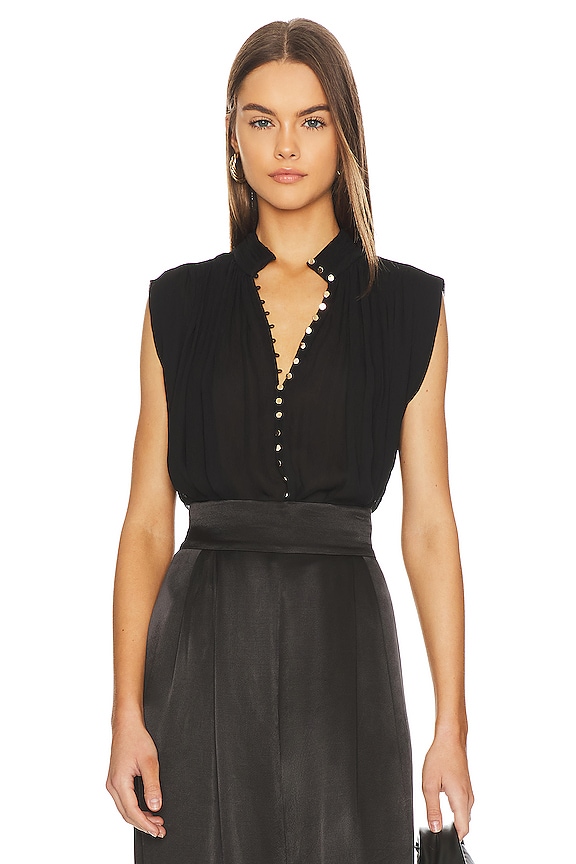 view 1 of 4 Lauren Button Up Blouse in Black