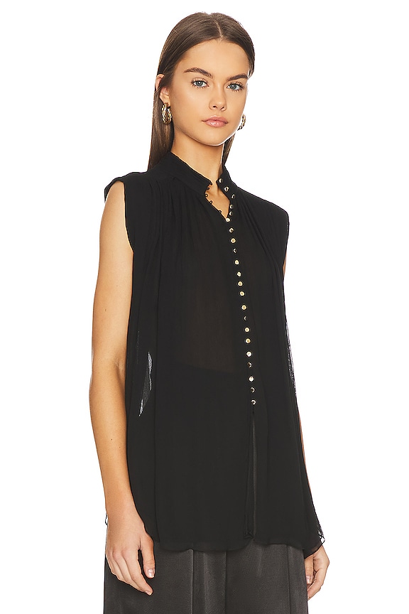 view 2 of 4 Lauren Button Up Blouse in Black